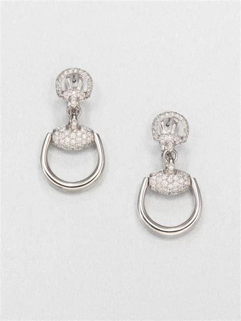 gucci earrings with diamonds|gucci diamond earrings for women.